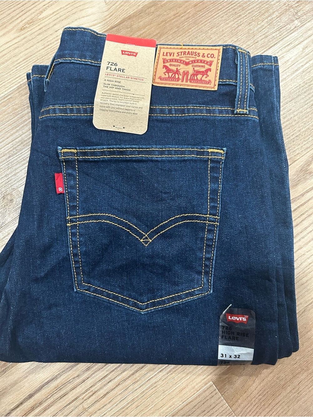 Levi's Women’s Dark Blue 726 Flare Jeans - 31x32